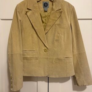 Vintage Leather Women's Blazer Jacket